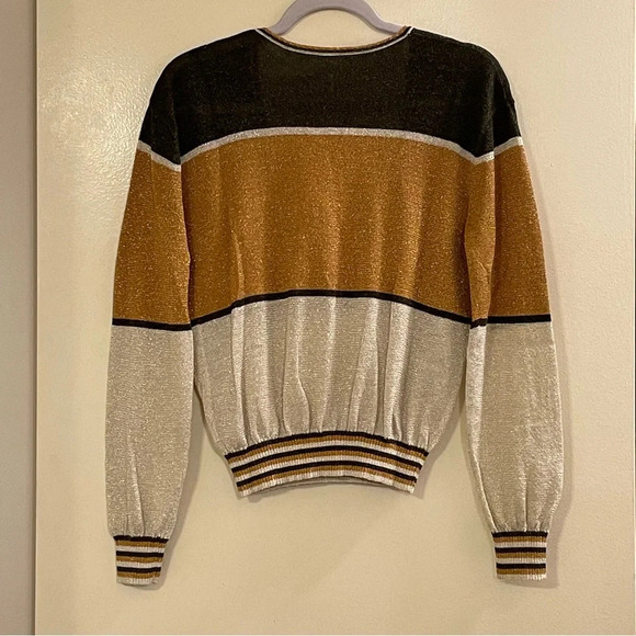 FREE PEOPLE NWOT Gold Dust Pullover‎ Top in Moss - Picture 7 of 10